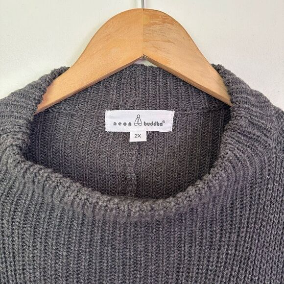 Neon Buddha Women’s Solstice Oversized Cotton Color-block Artisan Style Button P - Picture 4 of 8